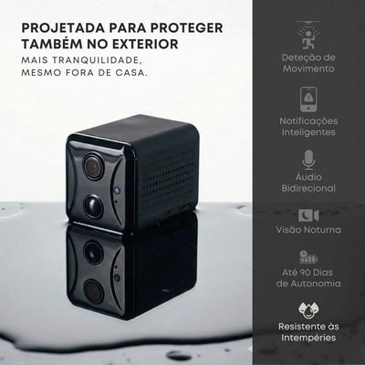 Mini câmara de vigilância resistente às intempéries para uso no exterior